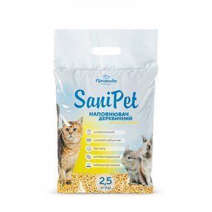 Природа Sani Pet - наполнитель древесный с ароматом лимона для кошачьих туалетов 2,5 кг PR240791 лимон 2,5кг фото