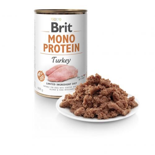 Корм вологий Brit Mono Protein Turkey для собак з індичкою 400 г 100838/100060/9780 фото