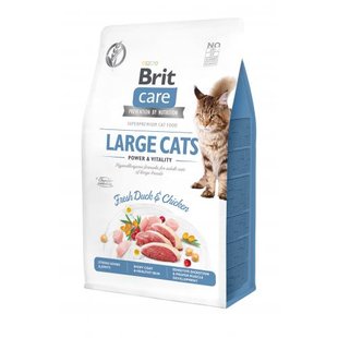 Корм сухий Brit Care Cat Grain Free Large Power Vitality для дорослих котів великих порід з качкою та куркою 400 г 171311/0921 фото