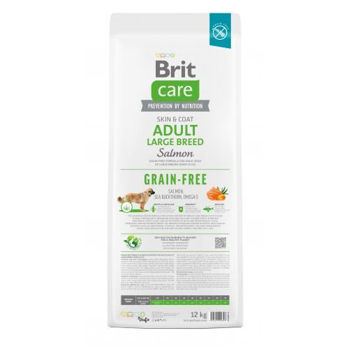 Корм сухий Brit Care Dog Grain-free Adult Large Breed для дорослих собак великих порід беззерновий з лососем 12 кг 172204 фото