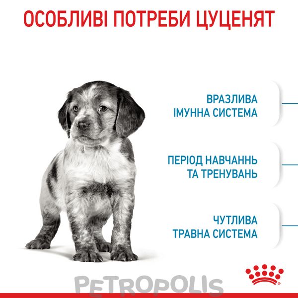 Сухий корм для собак Royal Canin MEDIUM PUPPY 1кг 30030101 фото