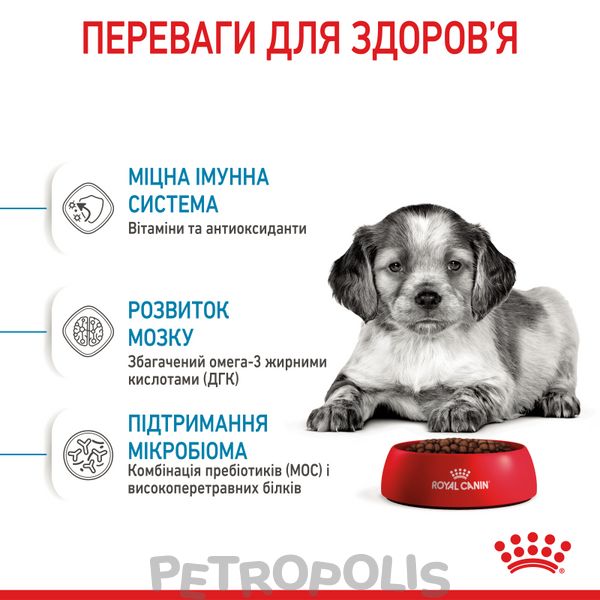 Сухий корм для собак Royal Canin MEDIUM PUPPY 1кг 30030101 фото