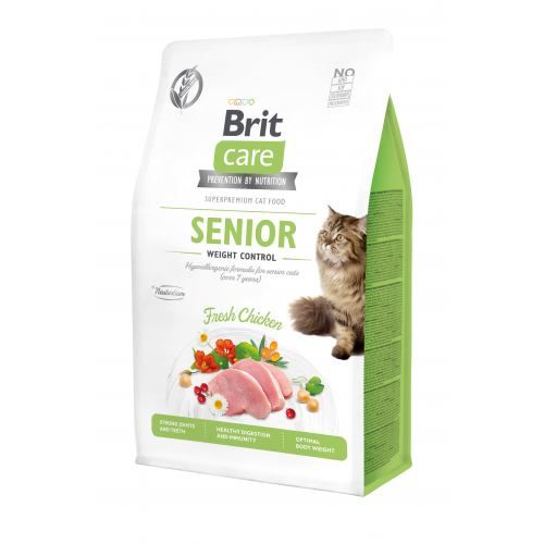 Корм сухий Brit Care Cat Grain Free Senior Weight Control для котів похилого віку з надмірною вагою з куркою 400 г 171315/0952 фото