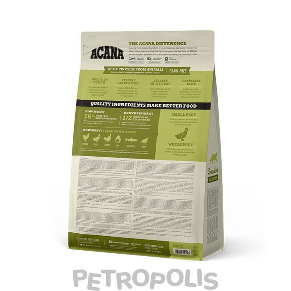 Acana Grasslands cat - беззерновий сухий корм для котів різного віку на основі свіжого курячого м'яса, качки та індички 1,8кг a64218 фото