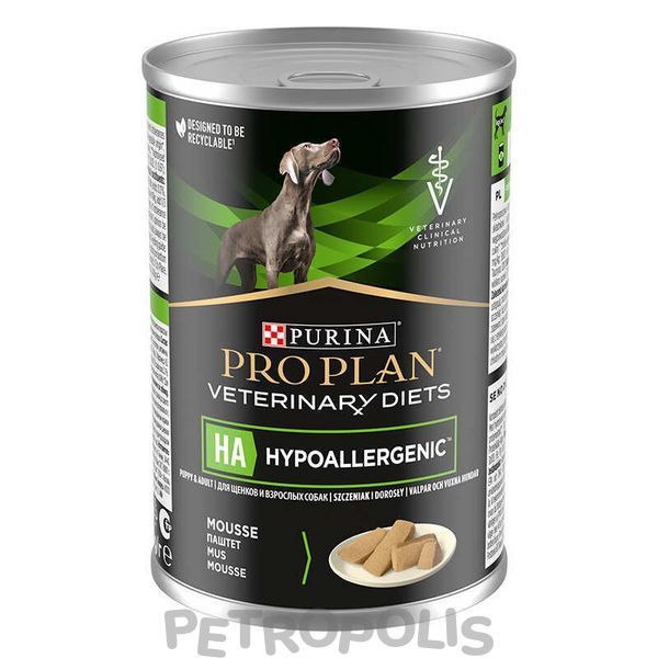 Purina Pro Plan Veterinary Diets HA Hypoallergenic - гипоаллергенный диетический влажный корм для собак с чувствительным пищеварением 400 г 12570790 фото